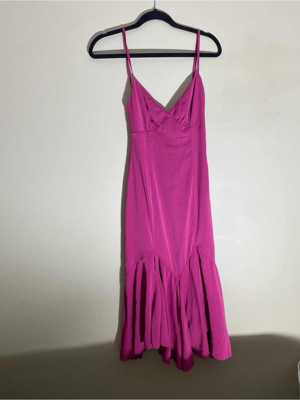 Abercrombie & Fitch Fuchsia Asymmetrical Slip Dress